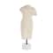 14" Cream Paper Mache Figurine Sculpture with Mable Base